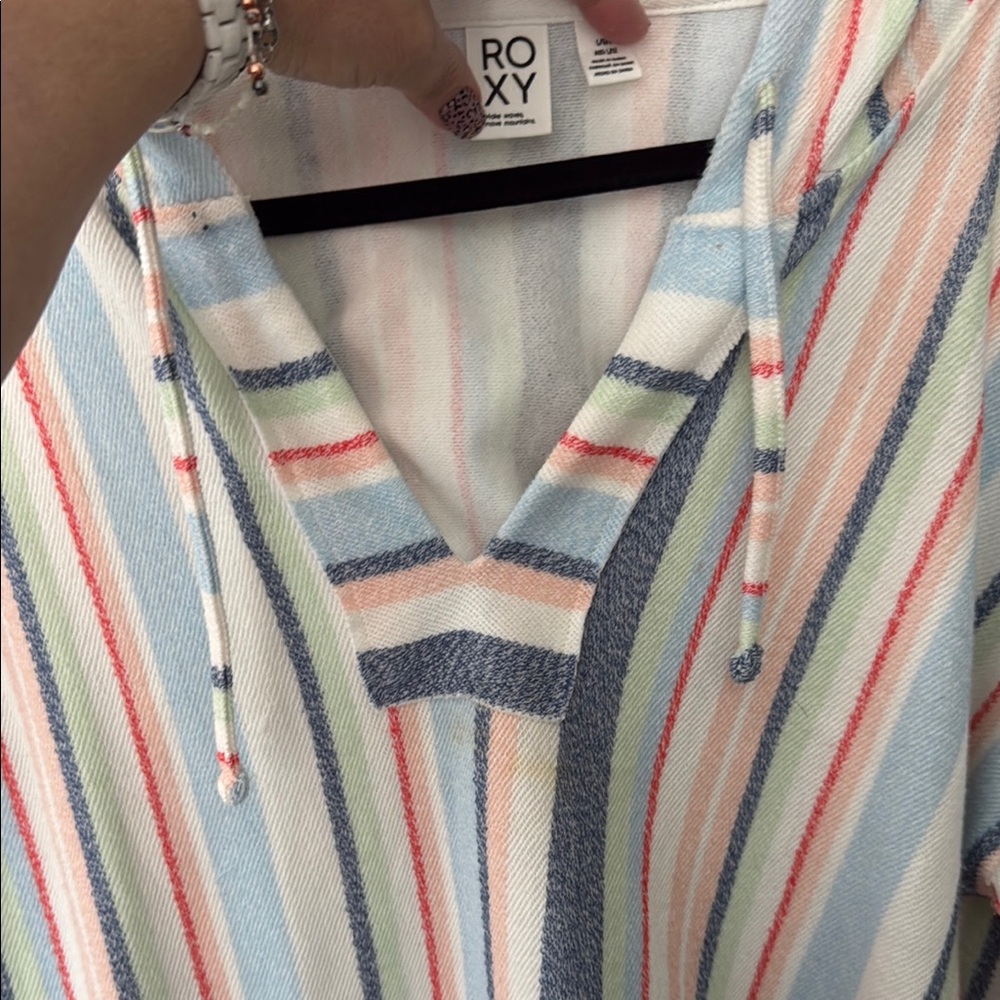 Roxy Striped Hoodie Large